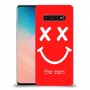 סמיילי כיסוי מגן קשיח בעיצוב אישי עם השם שלך ל Samsung Galaxy S10 יחידה אחת סקרין מובייל
