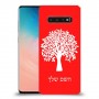 עץ כיסוי מגן קשיח בעיצוב אישי עם השם שלך ל Samsung Galaxy S10 יחידה אחת סקרין מובייל