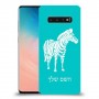 זברה כיסוי מגן קשיח בעיצוב אישי עם השם שלך ל Samsung Galaxy S10 יחידה אחת סקרין מובייל