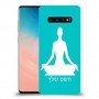 יוגה כיסוי מגן קשיח בעיצוב אישי עם השם שלך ל Samsung Galaxy S10 יחידה אחת סקרין מובייל