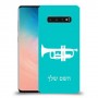 חצוצרה כיסוי מגן קשיח בעיצוב אישי עם השם שלך ל Samsung Galaxy S10 יחידה אחת סקרין מובייל