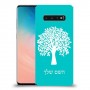 עץ כיסוי מגן קשיח בעיצוב אישי עם השם שלך ל Samsung Galaxy S10 יחידה אחת סקרין מובייל