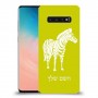 זברה כיסוי מגן קשיח בעיצוב אישי עם השם שלך ל Samsung Galaxy S10 יחידה אחת סקרין מובייל