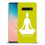 יוגה כיסוי מגן קשיח בעיצוב אישי עם השם שלך ל Samsung Galaxy S10 יחידה אחת סקרין מובייל