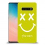 סמיילי כיסוי מגן קשיח בעיצוב אישי עם השם שלך ל Samsung Galaxy S10 יחידה אחת סקרין מובייל