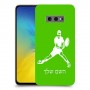 שחקן טניס כיסוי מגן קשיח בעיצוב אישי עם השם שלך ל Samsung Galaxy S10e יחידה אחת סקרין מובייל