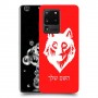 זאב כיסוי מגן קשיח בעיצוב אישי עם השם שלך ל Samsung Galaxy S20 Ultra יחידה אחת סקרין מובייל