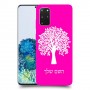 עץ כיסוי מגן קשיח בעיצוב אישי עם השם שלך ל Samsung Galaxy S20+ 5G יחידה אחת סקרין מובייל
