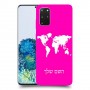 מפת העולם כיסוי מגן קשיח בעיצוב אישי עם השם שלך ל Samsung Galaxy S20+ 5G יחידה אחת סקרין מובייל