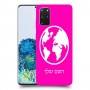 עולם כיסוי מגן קשיח בעיצוב אישי עם השם שלך ל Samsung Galaxy S20+ 5G יחידה אחת סקרין מובייל