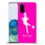 כדורגל - אישה כיסוי מגן קשיח בעיצוב אישי עם השם שלך ל Samsung Galaxy S20 יחידה אחת סקרין מובייל