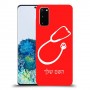 רופא סטטוסקופ כיסוי מגן קשיח בעיצוב אישי עם השם שלך ל Samsung Galaxy S20 יחידה אחת סקרין מובייל