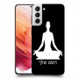 יוגה כיסוי מגן קשיח בעיצוב אישי עם השם שלך ל Samsung Galaxy S21 5G יחידה אחת סקרין מובייל
