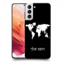 מפת העולם כיסוי מגן קשיח בעיצוב אישי עם השם שלך ל Samsung Galaxy S21 5G יחידה אחת סקרין מובייל