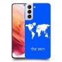 מפת העולם כיסוי מגן קשיח בעיצוב אישי עם השם שלך ל Samsung Galaxy S21 5G יחידה אחת סקרין מובייל