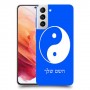 סמל יינג יאנג - סין כיסוי מגן קשיח בעיצוב אישי עם השם שלך ל Samsung Galaxy S21 5G יחידה אחת סקרין מובייל