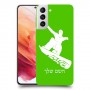 סנובורד כיסוי מגן קשיח בעיצוב אישי עם השם שלך ל Samsung Galaxy S21 5G יחידה אחת סקרין מובייל