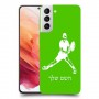 שחקן טניס כיסוי מגן קשיח בעיצוב אישי עם השם שלך ל Samsung Galaxy S21 5G יחידה אחת סקרין מובייל