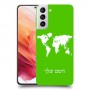 מפת העולם כיסוי מגן קשיח בעיצוב אישי עם השם שלך ל Samsung Galaxy S21 5G יחידה אחת סקרין מובייל