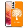 עץ כיסוי מגן קשיח בעיצוב אישי עם השם שלך ל Samsung Galaxy S21 5G יחידה אחת סקרין מובייל