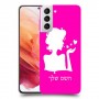 אישה אהבה כיסוי מגן קשיח בעיצוב אישי עם השם שלך ל Samsung Galaxy S21 5G יחידה אחת סקרין מובייל