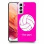 כדורעף - כדור כיסוי מגן קשיח בעיצוב אישי עם השם שלך ל Samsung Galaxy S21 5G יחידה אחת סקרין מובייל
