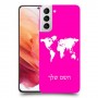 מפת העולם כיסוי מגן קשיח בעיצוב אישי עם השם שלך ל Samsung Galaxy S21 5G יחידה אחת סקרין מובייל