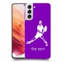 שחקן טניס כיסוי מגן קשיח בעיצוב אישי עם השם שלך ל Samsung Galaxy S21 5G יחידה אחת סקרין מובייל