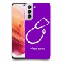 רופא סטטוסקופ כיסוי מגן קשיח בעיצוב אישי עם השם שלך ל Samsung Galaxy S21 5G יחידה אחת סקרין מובייל