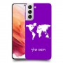 מפת העולם כיסוי מגן קשיח בעיצוב אישי עם השם שלך ל Samsung Galaxy S21 5G יחידה אחת סקרין מובייל