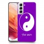 סמל יינג יאנג - סין כיסוי מגן קשיח בעיצוב אישי עם השם שלך ל Samsung Galaxy S21 5G יחידה אחת סקרין מובייל