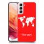 מפת העולם כיסוי מגן קשיח בעיצוב אישי עם השם שלך ל Samsung Galaxy S21 5G יחידה אחת סקרין מובייל