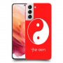 סמל יינג יאנג - סין כיסוי מגן קשיח בעיצוב אישי עם השם שלך ל Samsung Galaxy S21 5G יחידה אחת סקרין מובייל