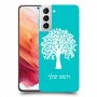 עץ כיסוי מגן קשיח בעיצוב אישי עם השם שלך ל Samsung Galaxy S21 5G יחידה אחת סקרין מובייל