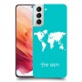 מפת העולם כיסוי מגן קשיח בעיצוב אישי עם השם שלך ל Samsung Galaxy S21 5G יחידה אחת סקרין מובייל