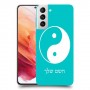 סמל יינג יאנג - סין כיסוי מגן קשיח בעיצוב אישי עם השם שלך ל Samsung Galaxy S21 5G יחידה אחת סקרין מובייל