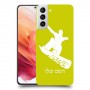 סנובורד כיסוי מגן קשיח בעיצוב אישי עם השם שלך ל Samsung Galaxy S21 5G יחידה אחת סקרין מובייל