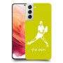 שחקן טניס כיסוי מגן קשיח בעיצוב אישי עם השם שלך ל Samsung Galaxy S21 5G יחידה אחת סקרין מובייל