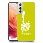 פסל החירות כיסוי מגן קשיח בעיצוב אישי עם השם שלך ל Samsung Galaxy S21 5G יחידה אחת סקרין מובייל