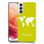 מפת העולם כיסוי מגן קשיח בעיצוב אישי עם השם שלך ל Samsung Galaxy S21 5G יחידה אחת סקרין מובייל