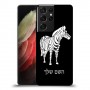 זברה כיסוי מגן קשיח בעיצוב אישי עם השם שלך ל Samsung Galaxy S21 Ultra 5G יחידה אחת סקרין מובייל