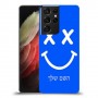 סמיילי כיסוי מגן קשיח בעיצוב אישי עם השם שלך ל Samsung Galaxy S21 Ultra 5G יחידה אחת סקרין מובייל