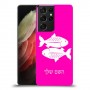 דגים כיסוי מגן קשיח בעיצוב אישי עם השם שלך ל Samsung Galaxy S21 Ultra 5G יחידה אחת סקרין מובייל