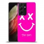 סמיילי כיסוי מגן קשיח בעיצוב אישי עם השם שלך ל Samsung Galaxy S21 Ultra 5G יחידה אחת סקרין מובייל