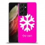 שלג כיסוי מגן קשיח בעיצוב אישי עם השם שלך ל Samsung Galaxy S21 Ultra 5G יחידה אחת סקרין מובייל