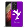 צפרדע טרופית כיסוי מגן קשיח בעיצוב אישי עם השם שלך ל Samsung Galaxy S21 Ultra 5G יחידה אחת סקרין מובייל