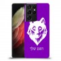 זאב כיסוי מגן קשיח בעיצוב אישי עם השם שלך ל Samsung Galaxy S21 Ultra 5G יחידה אחת סקרין מובייל