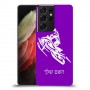 אופנוע שלג כיסוי מגן קשיח בעיצוב אישי עם השם שלך ל Samsung Galaxy S21 Ultra 5G יחידה אחת סקרין מובייל