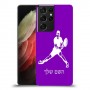 שחקן טניס כיסוי מגן קשיח בעיצוב אישי עם השם שלך ל Samsung Galaxy S21 Ultra 5G יחידה אחת סקרין מובייל