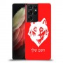 זאב כיסוי מגן קשיח בעיצוב אישי עם השם שלך ל Samsung Galaxy S21 Ultra 5G יחידה אחת סקרין מובייל